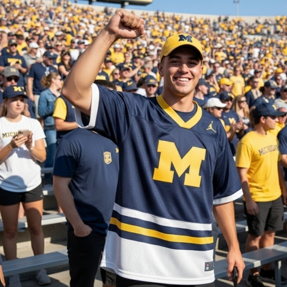 Air Jordan Michigan Wolverines Jersey Mens Small